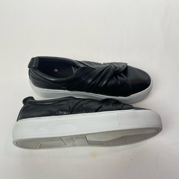 Rebecca Minkoff Nicole Leather Knotted Platform Sneaker in Black Size‎ 5.5 - Picture 2 of 8